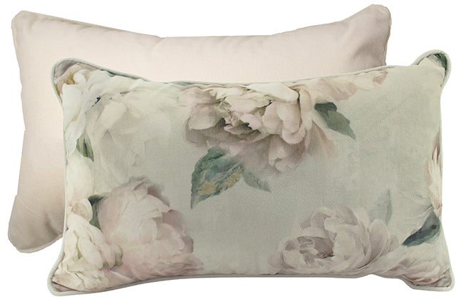 White Peony Velvet Cushion