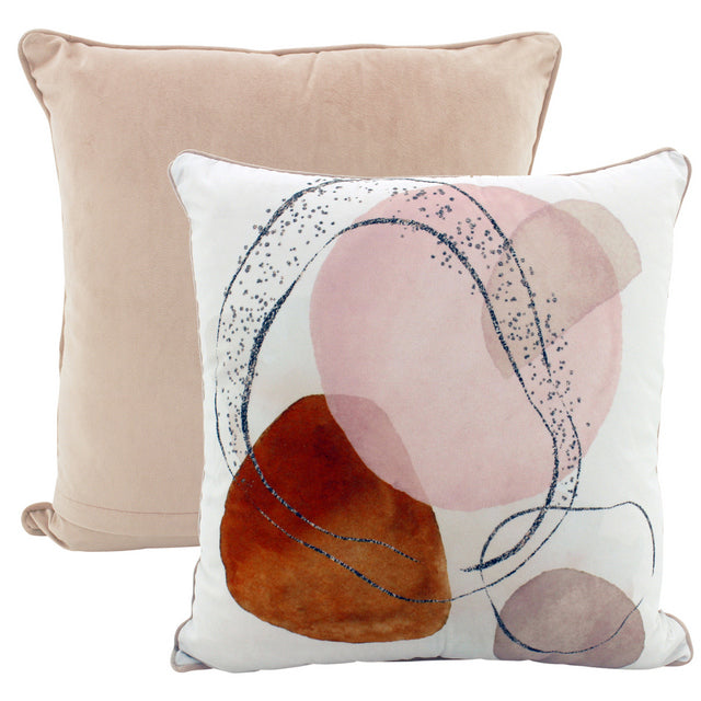 Golden Bespatter Velvet Cushion