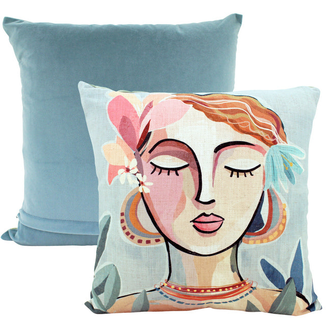 Abstract Serenity Linen Cushion
