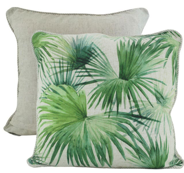 Under Palms Linen Cushion
