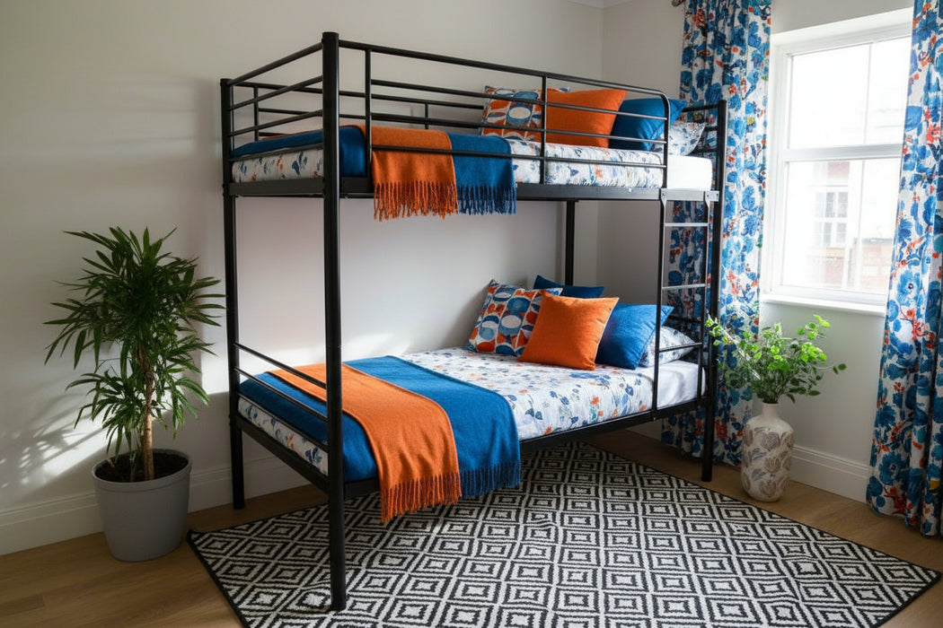 King Single City Metal Bunk Bed