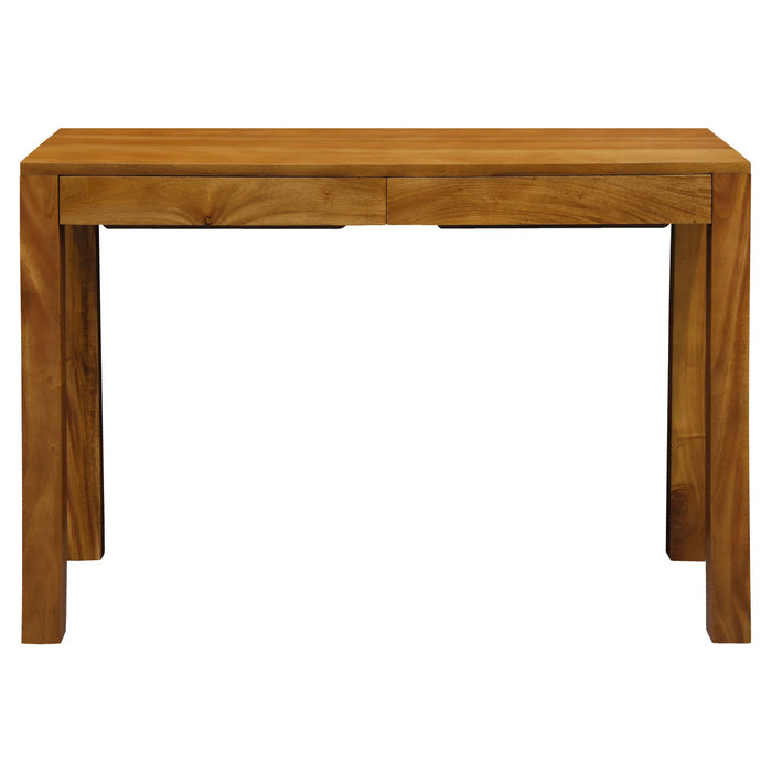 Amsterdam 2 Drawer Desk Light Pecan 110cm