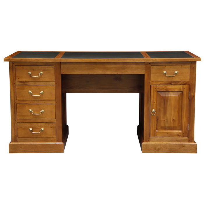 Tasmania 1.6m Office Desk Light Pecan