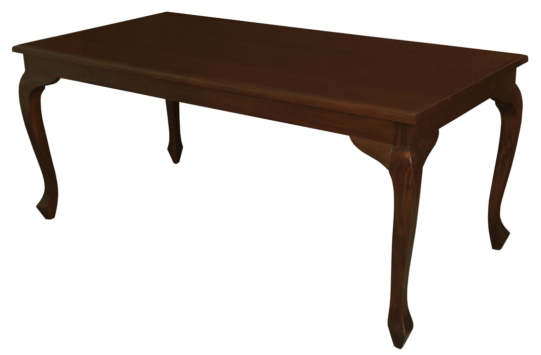 Queen Ann 1.8m Solid Mahogany Wood Dining Table Mahogany