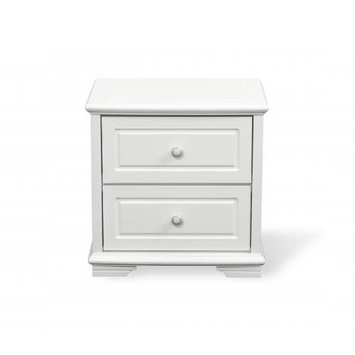 Davince 2 Drawer Bedside, White
