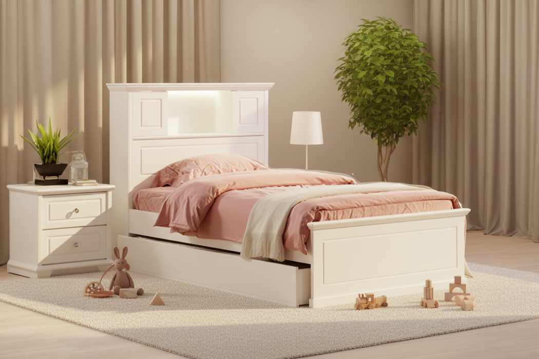 Davinci Bed Frame with Trundle - White