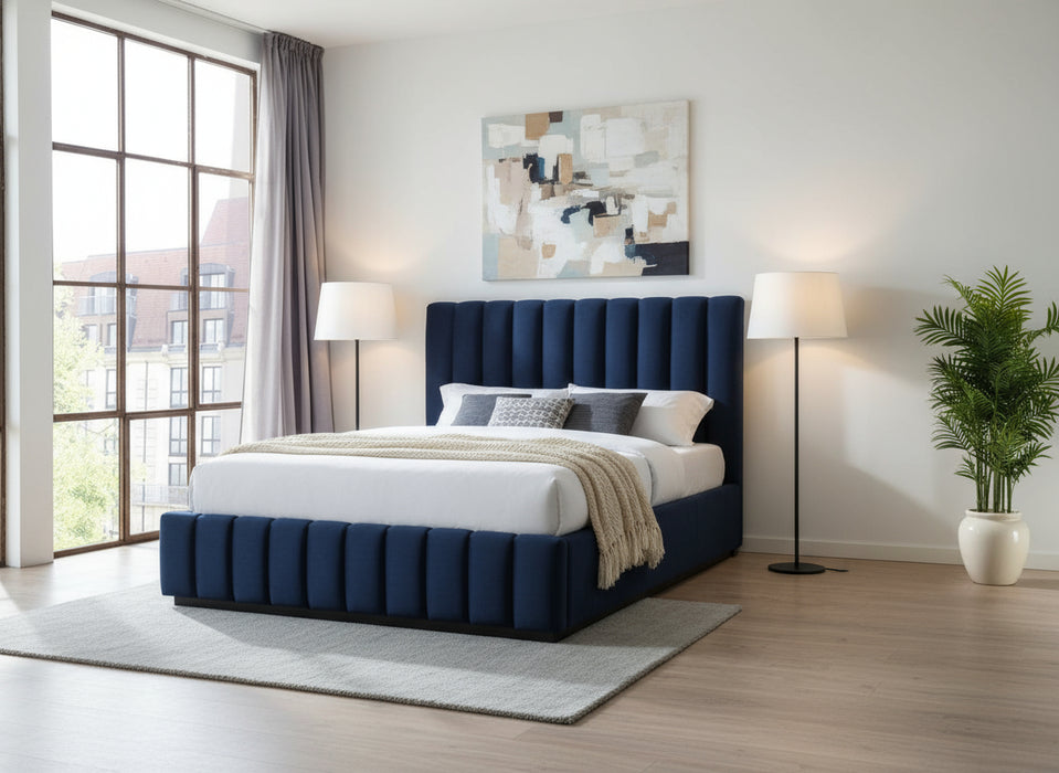 Elvira Velvet Bed Blue