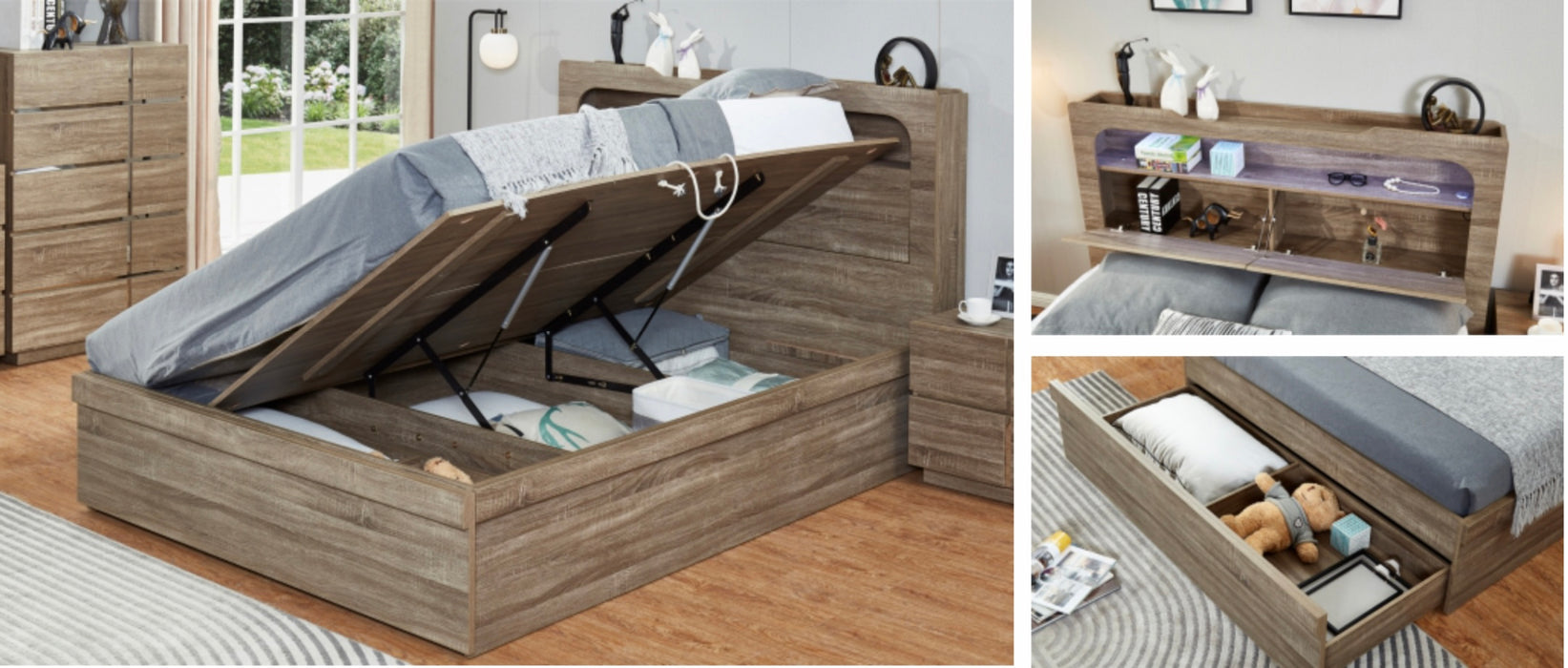 4 Piece New York Queen Bedroom Suite