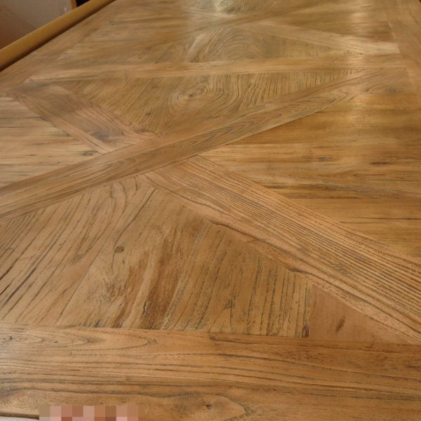 Parquetry Recycled Elm Table