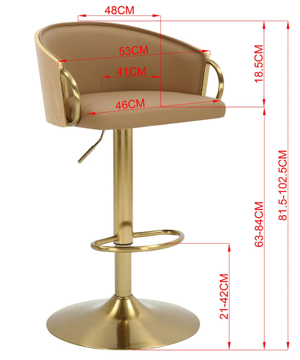 Jensa Gold Gas Lift Kitchen Stool