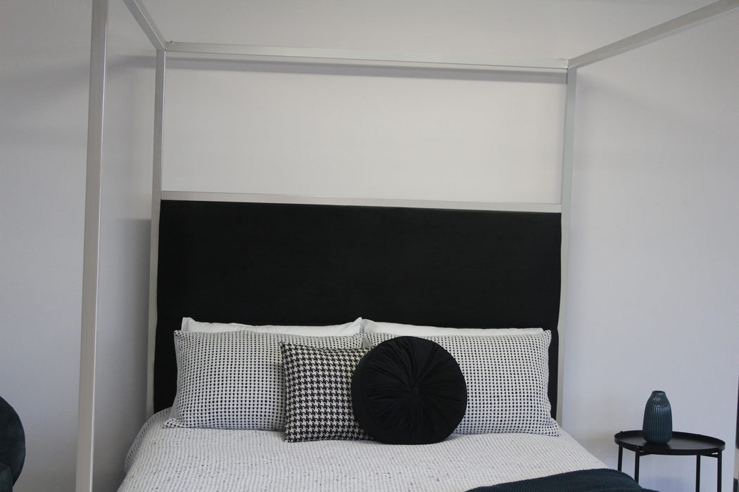 Black Jordana Canopy Queen Bed Frame