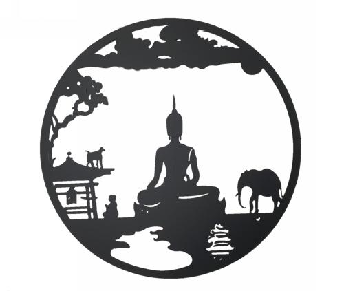 Iron Buddah Cut Wall Art