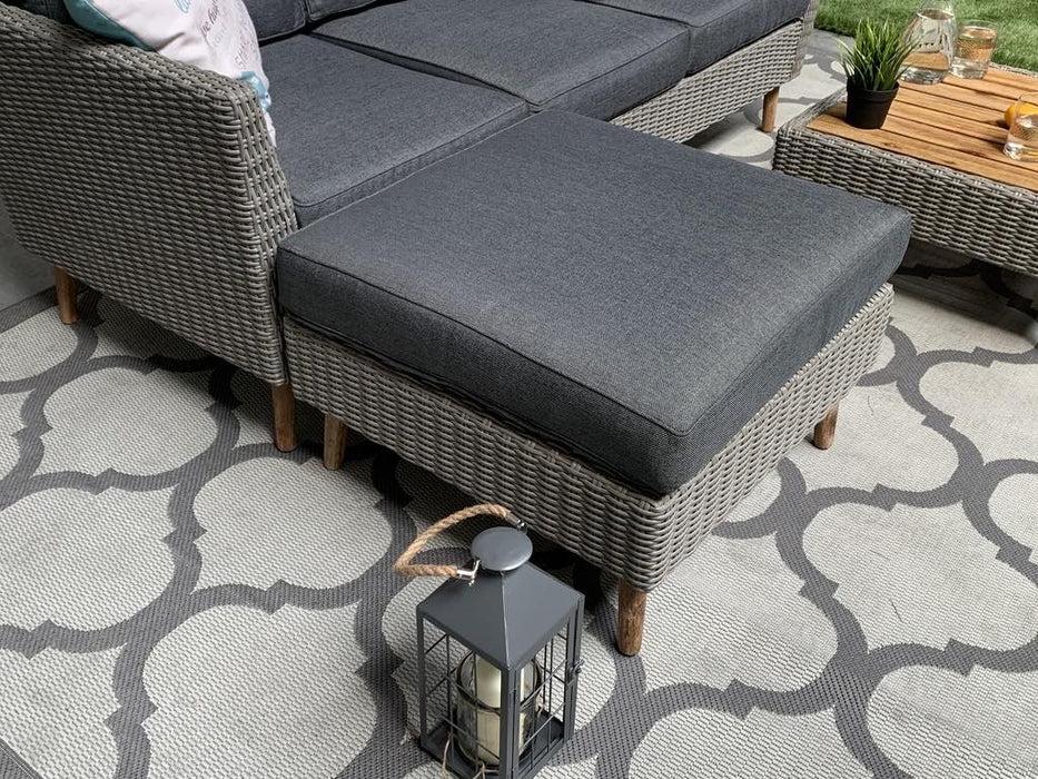 4 Seater Byron Timber Wicker with Coffee Table Lounge Set