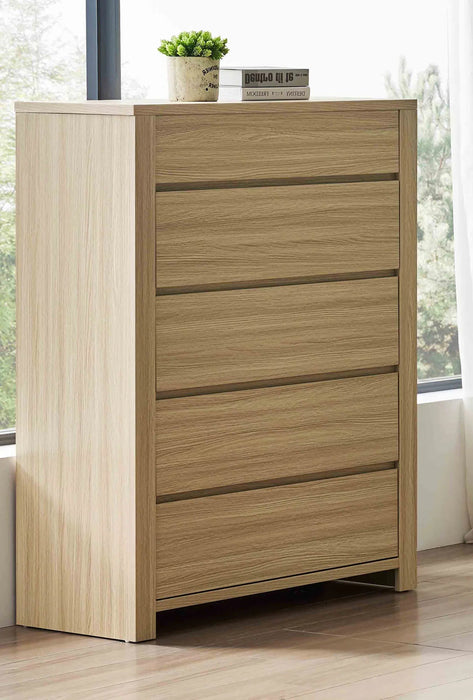 Marina 5 Drawer Tallboy, Alpine Oak