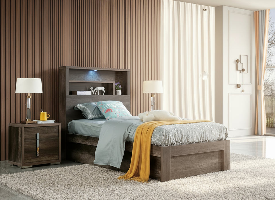 Liberty King Single Gas Lift Bed Charcoal