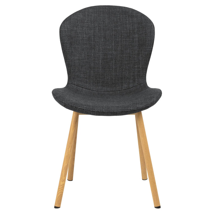 Louka Fabric Dining Chair, Charcoal - Oak