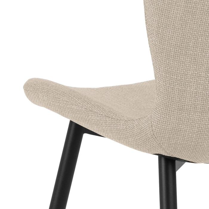 Louka Fabric Dining Chair - Beige