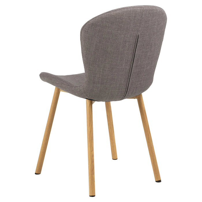 Louka Fabric Dining Chair - Grey - Oak