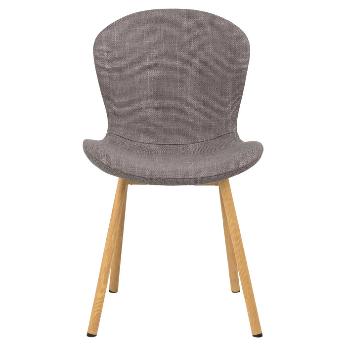 Louka Fabric Dining Chair - Grey - Oak