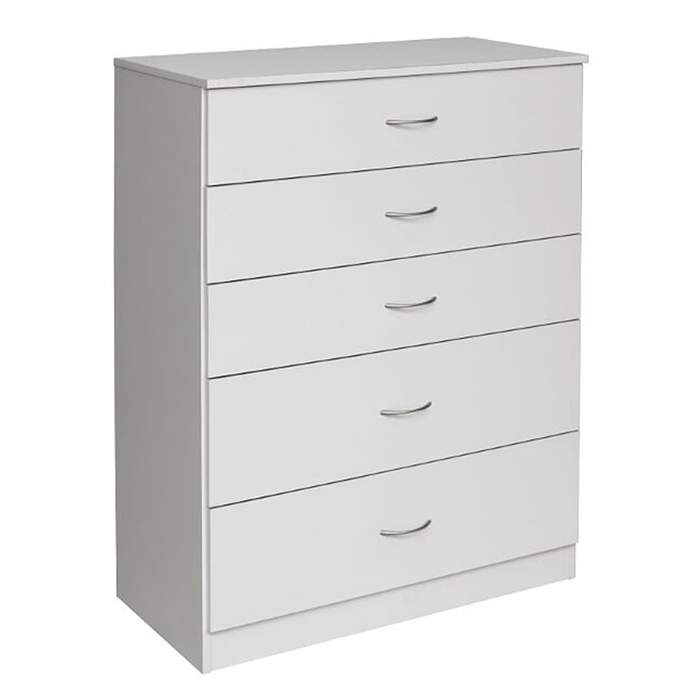 White Mason 5 Drawers Tallboy
