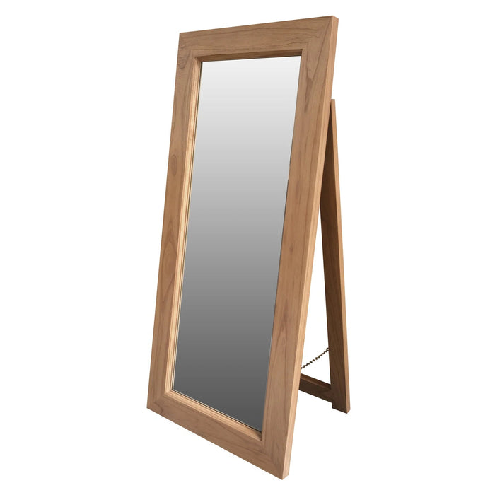 Nevada Rectangular Floor Stand Mirror - Natural