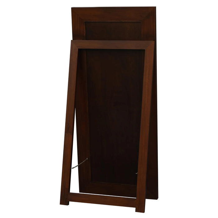 Nevada Rectangular Floor Stand Mirror - Mahogany