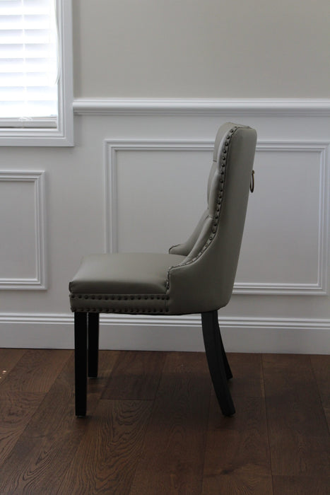 Grey Elena Faux Leather Dining Chair