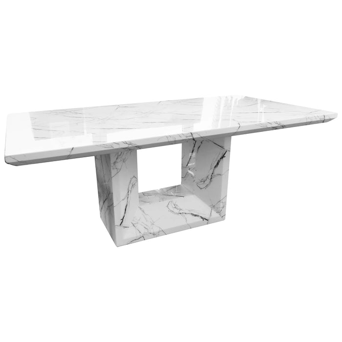 Jara 1.8m Marble Dining Table - White