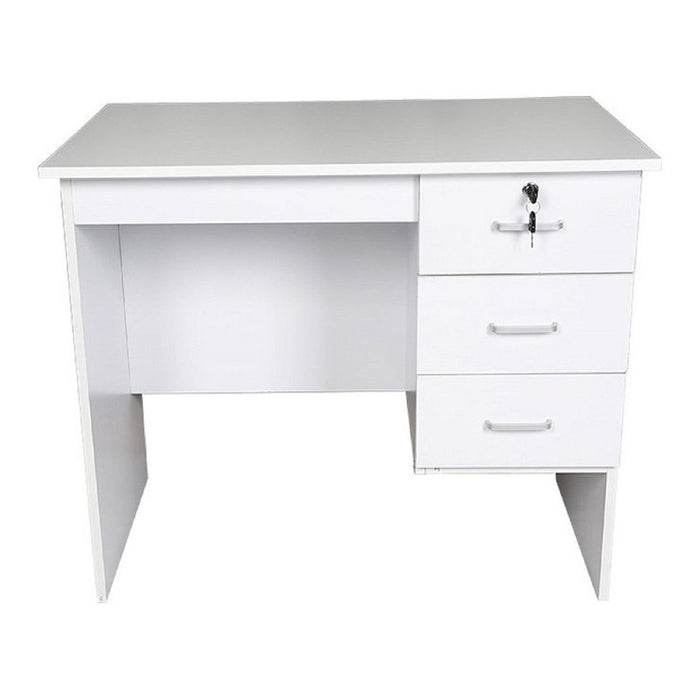 Vina 3 Drawer Study Desk, White