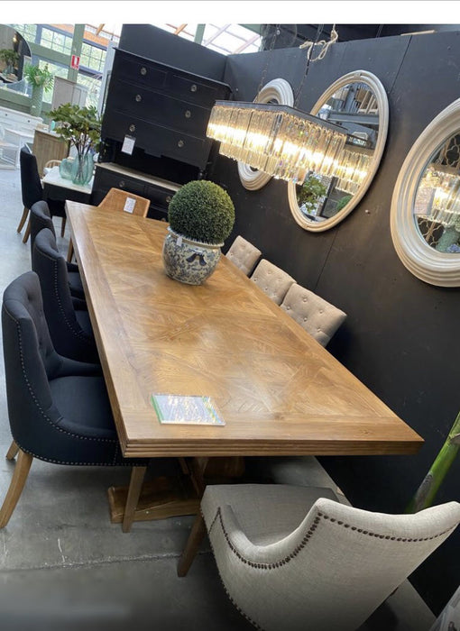 Kensington Solid Elm Wood Dining Table