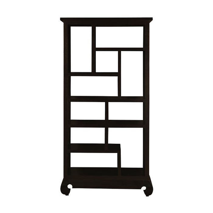 Monaro Solid Mahogany Timber 10 Cube Shelf, Chocolate