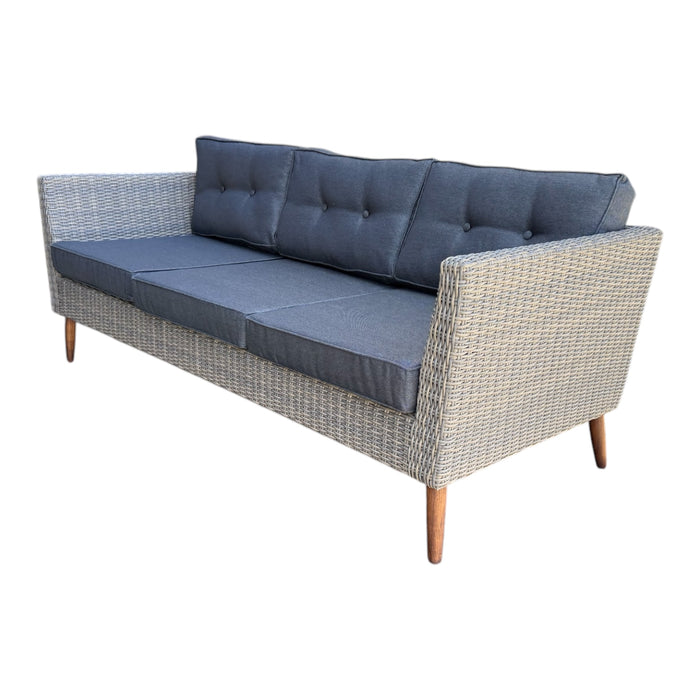 4 Seater Byron Timber Wicker with Coffee Table Lounge Set
