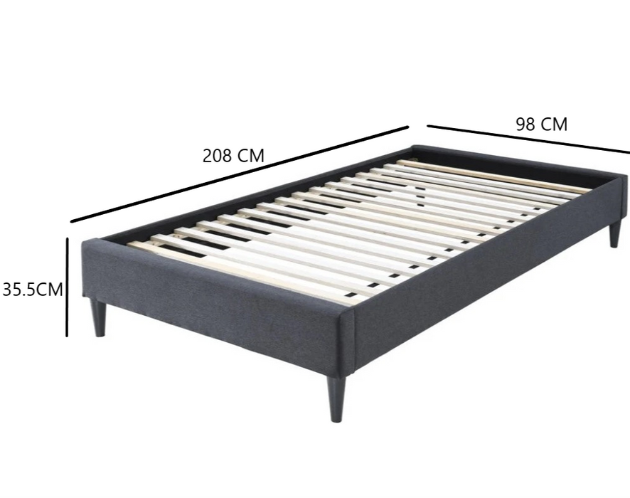 Alpine Single Ensemble Bed Base - Grey