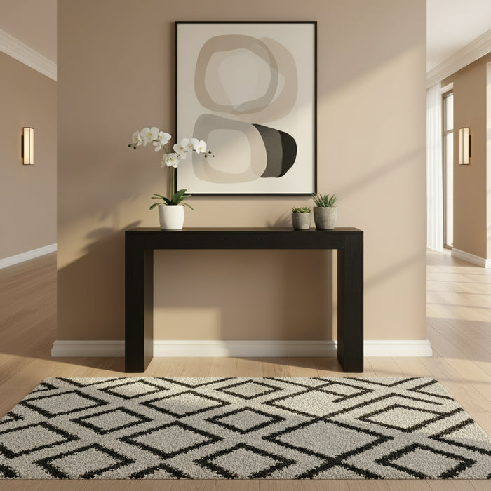 Hudson 1.2m Black Console Table - Mindi wood