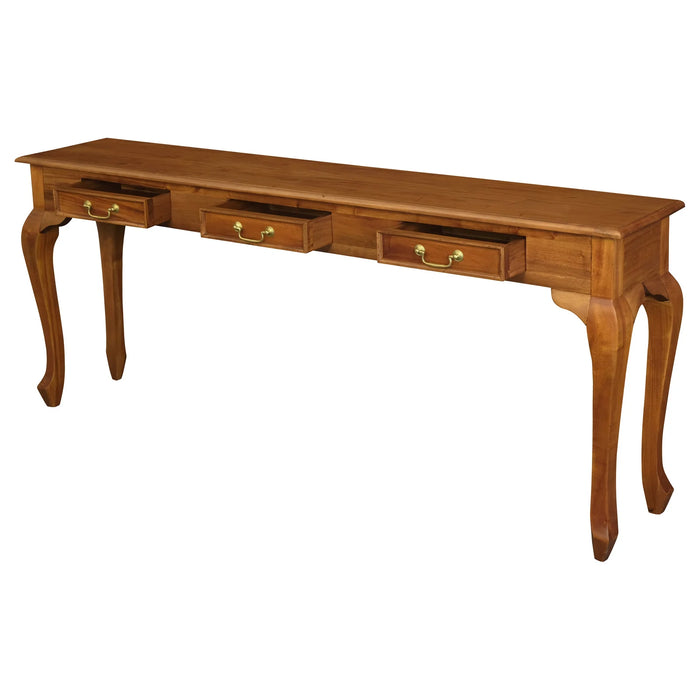Queen Ann 1.8m Sofa Table - Light Pecan