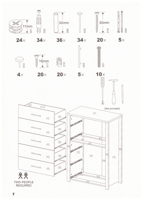 Cue Tallboy, White