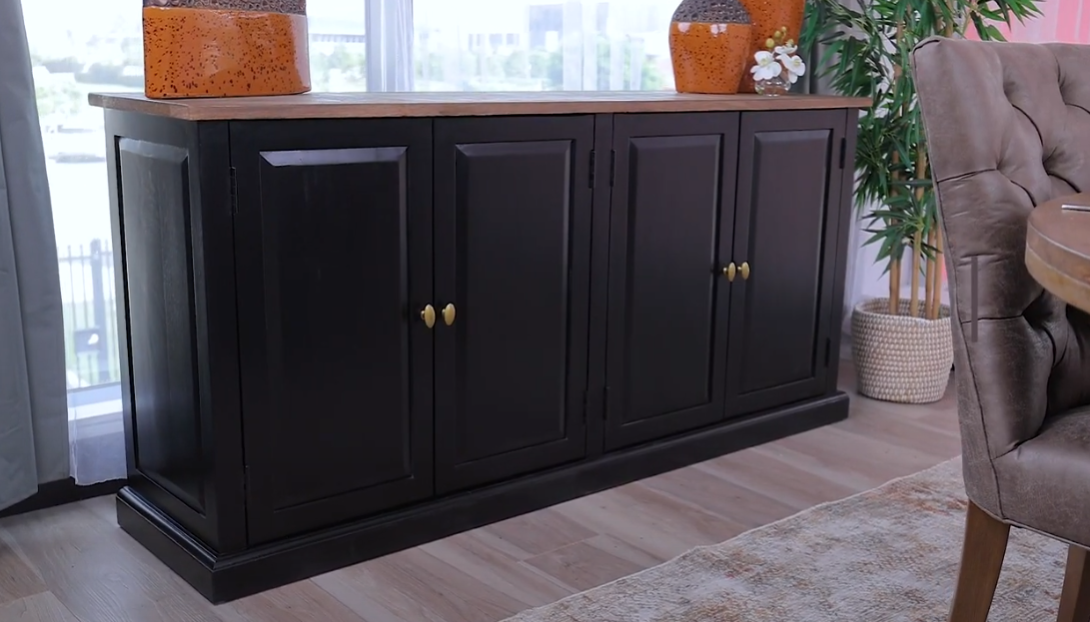 Victoria 1.8m Side Board Buffet - Oak Black