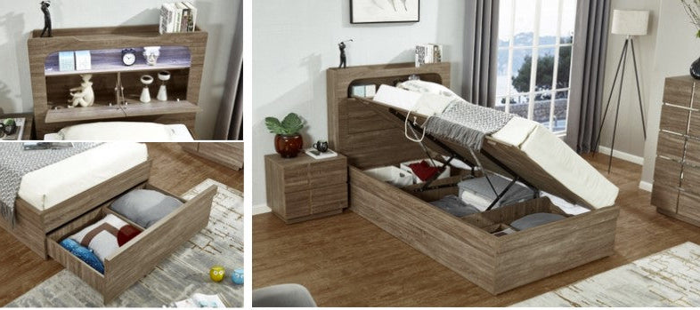 New York King Single Storage Bed