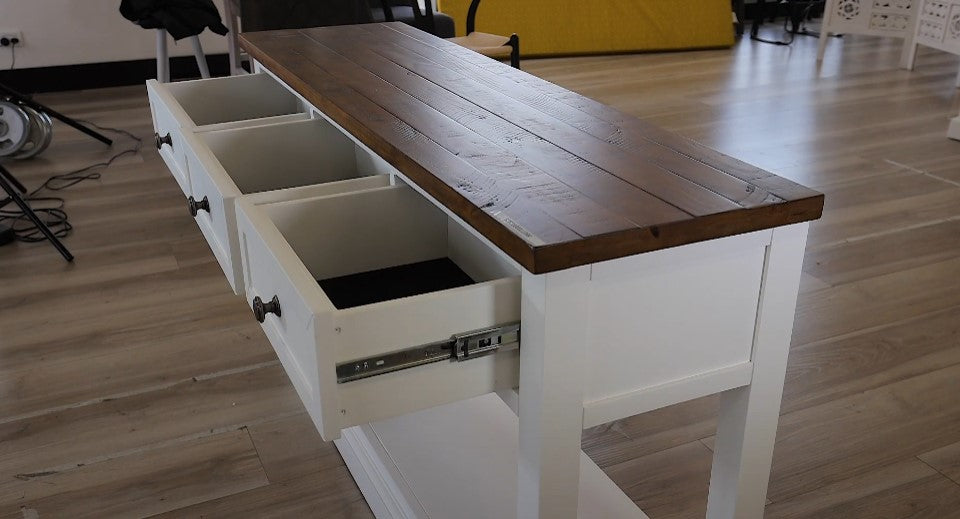 Montreal 1.4m 3 Drawer Console Table