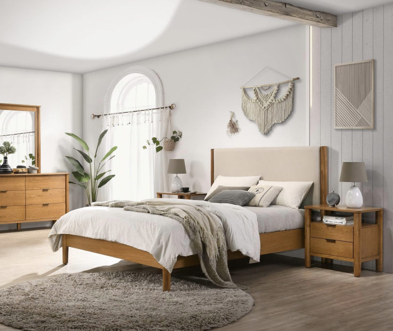 Miller Queen Bed - Beige