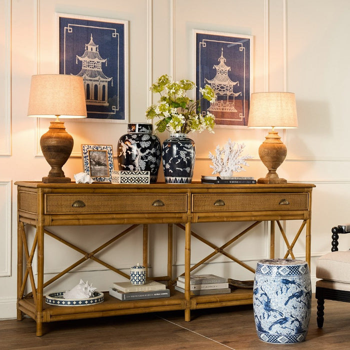 Cayman 1.9m Rattan Hamptons Console