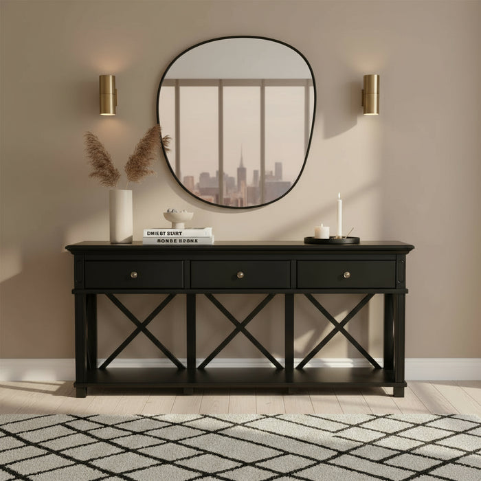 Sorrento White Hampton 3 Drawers Console Table