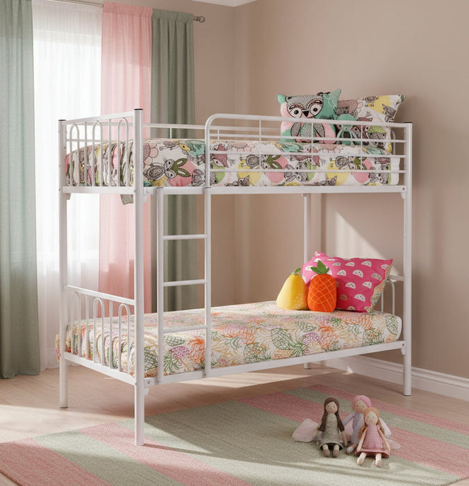 Cindy Metal Bunk Bed - White