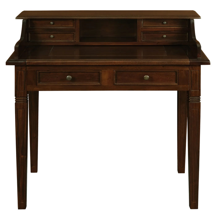 Nueva 6 Drawer Desk, Mahogany