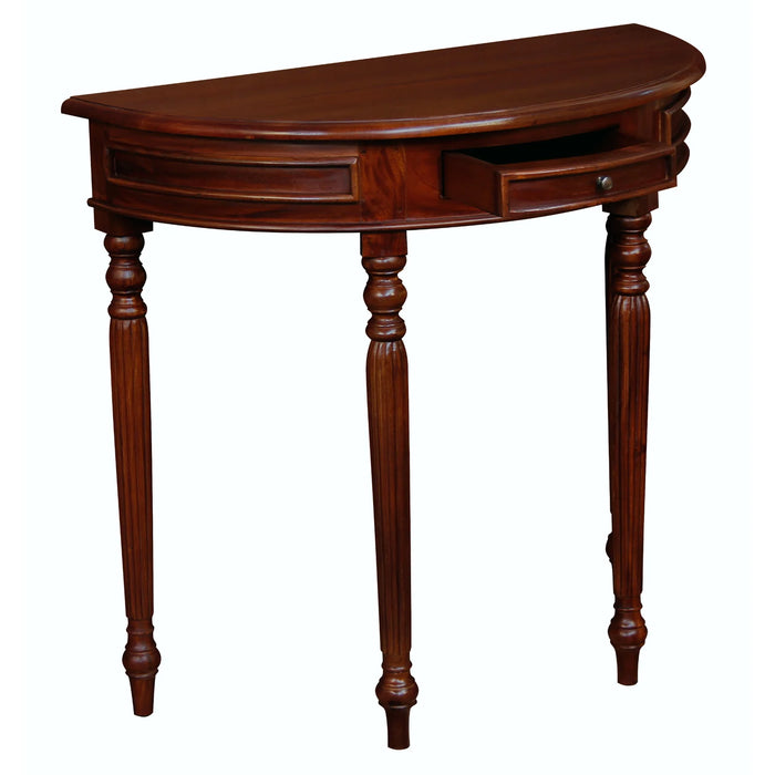 Nueva 83cm Half Round Console Table - Mahogany