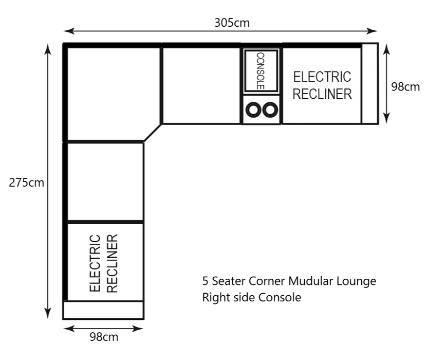New York 5 Seater Modular Full Leather Corner Lounge