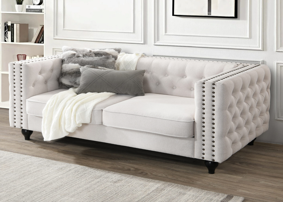 Mariva 5 Seater Sofa Set - Natural Fabric