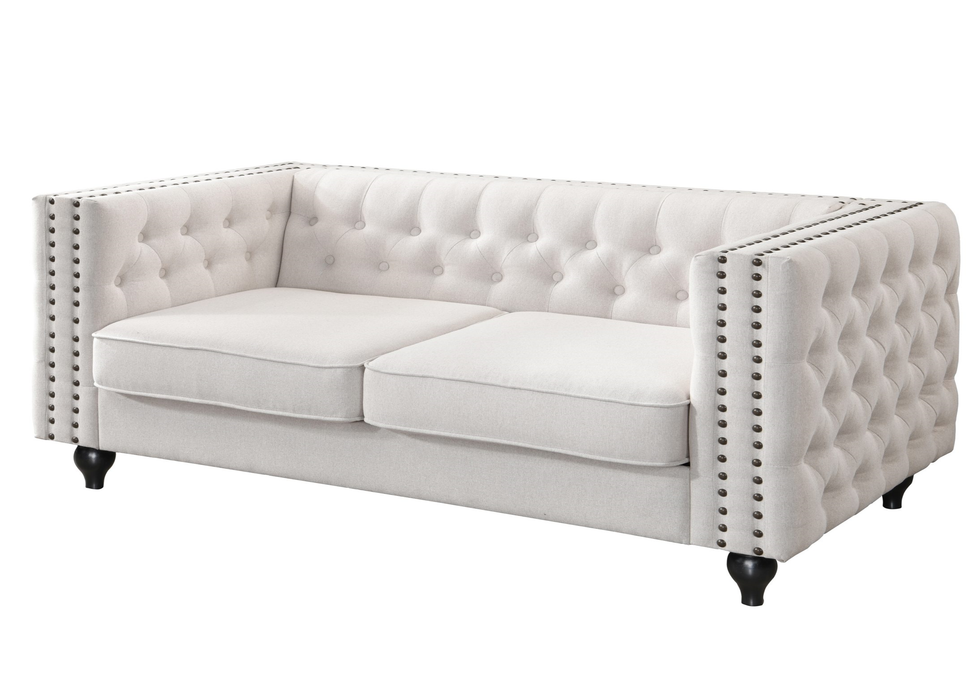 Mariva 3 Seater Sofa Set - Natural Fabric