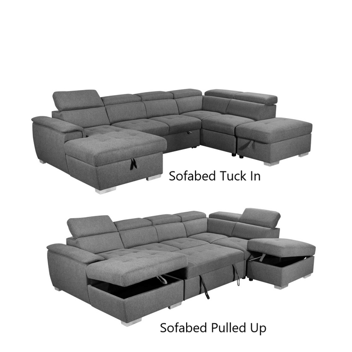 Jackson 5 Seater Fabric Sofa Bed