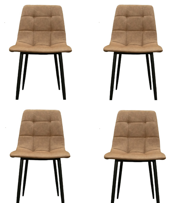 Arthur Faux Leather Set of 4 Dining Chair - Tan
